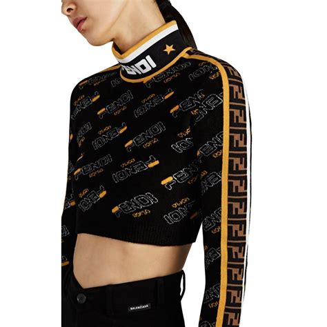 fendi black crop top